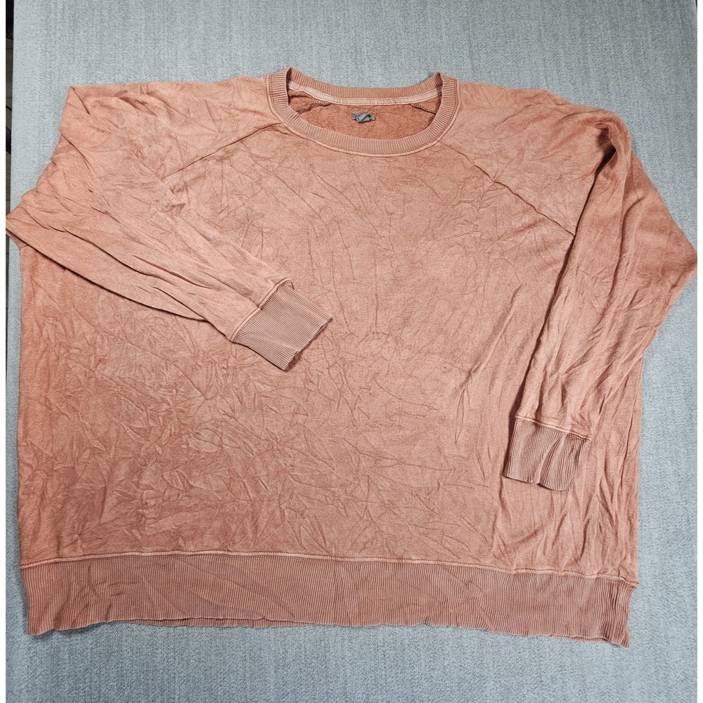 Aerie Women's Orange Sweatshirt Long Sleeve Crew Neck Pullover Sz XL